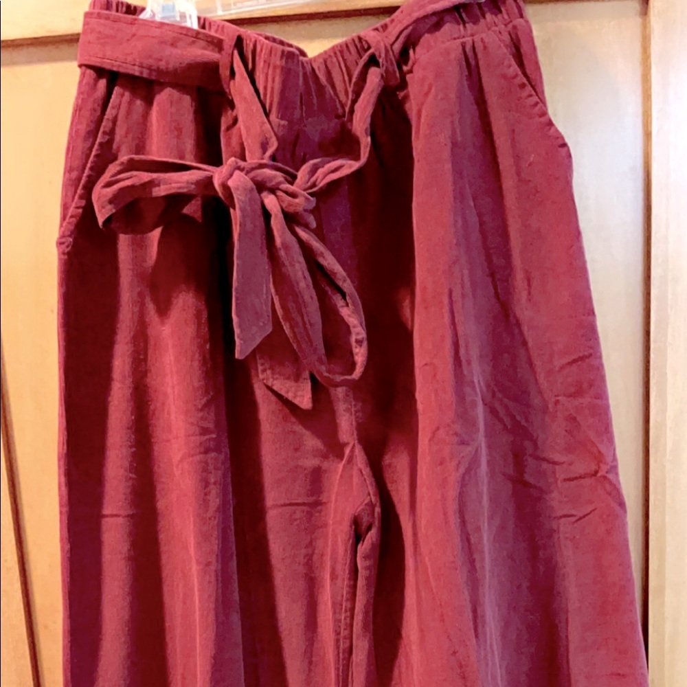 Deep Red Corduroy Capis